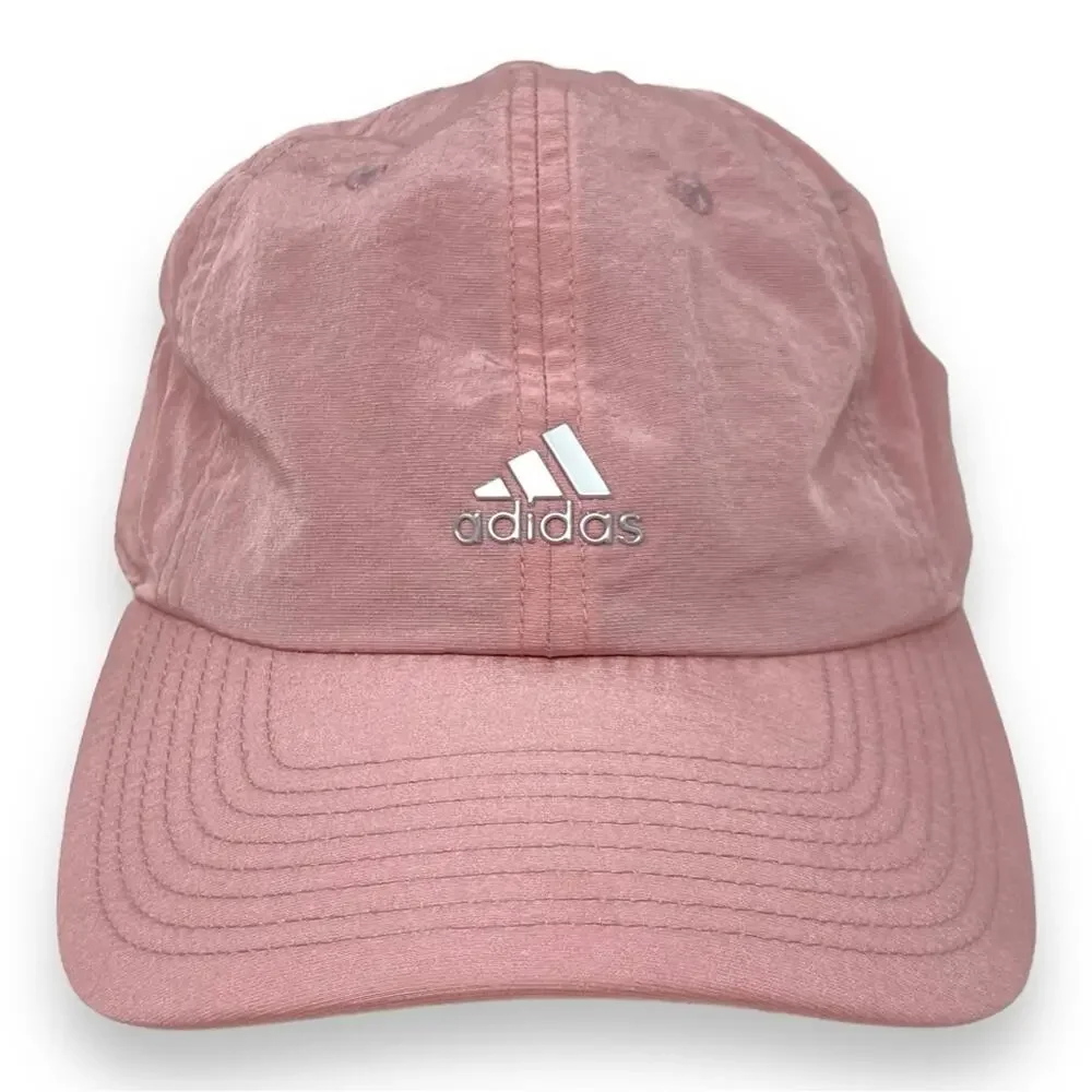 Adidas Pink Metallic Adjustable Baseball Cap Hat Youth Size